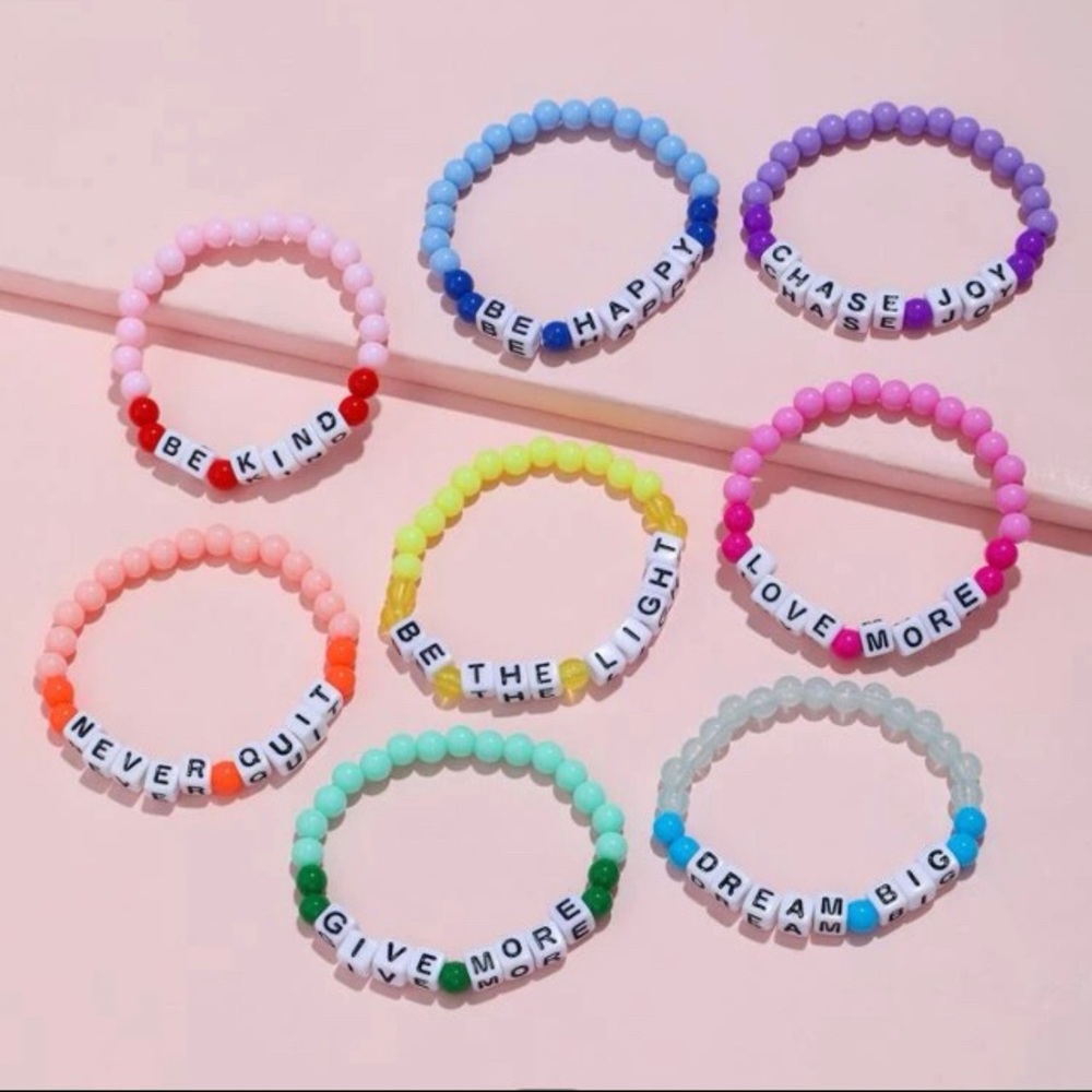 8pc girl letter Hand made bracelets